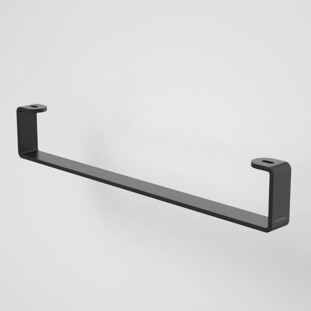 Caroma Urbane II Hand Wall Basin Integrated Rail Matte Black - Image 2