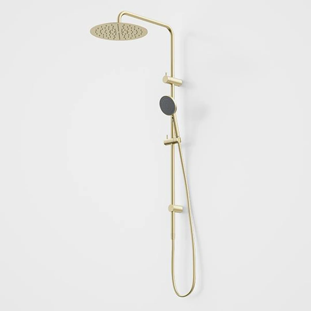 Caroma Urbane II Rail Shower 300mm Overhead Brushed Brass - Image 2