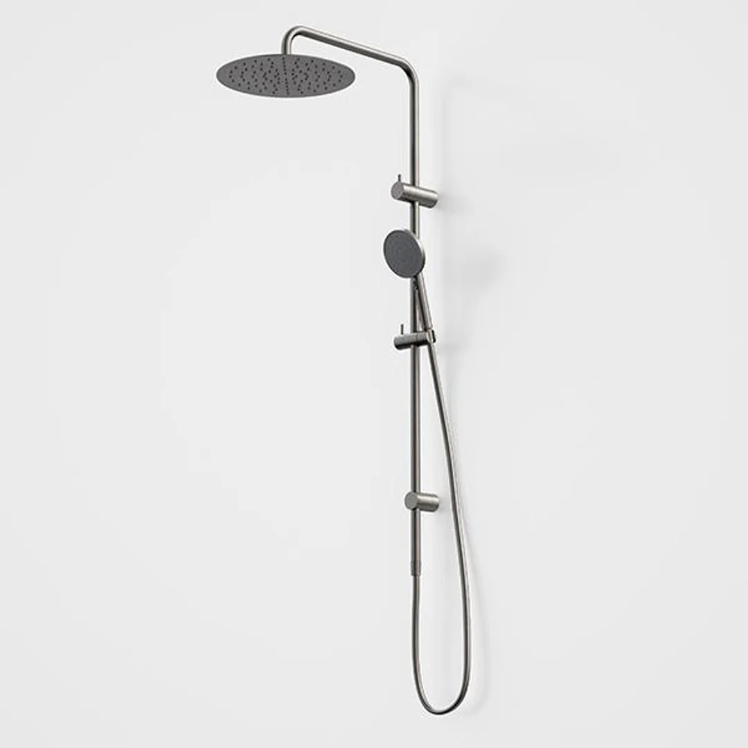 Caroma Urbane II Rail Shower 300mm Overhead Gunmetal