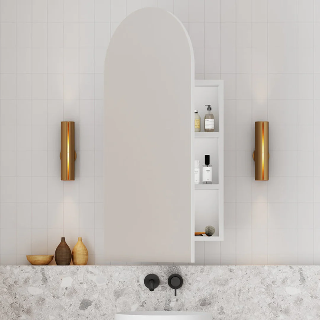 Cassa Design Archied Shaving Cabinet 450X900X150mm L/H Hinge Matte White