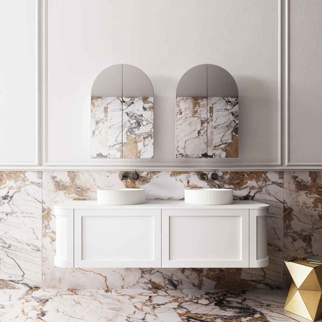 Cassa Design Archied Shaving Cabinet 450X900X150mm L/H Hinge Matte White - Image 4