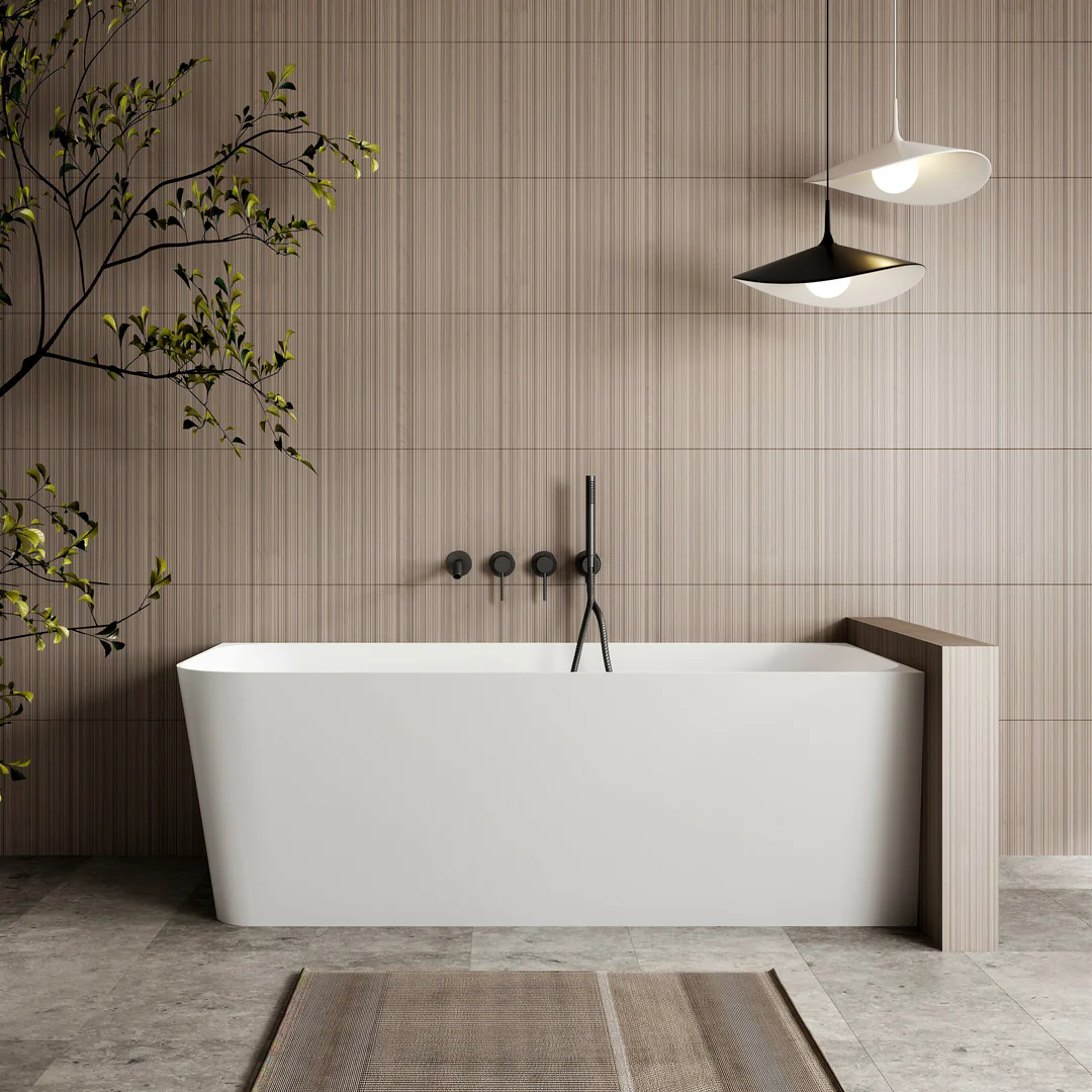 Cassa Design Ashton Corner Back To Wall Bath Right Hand Corner Gloss White 1700mm