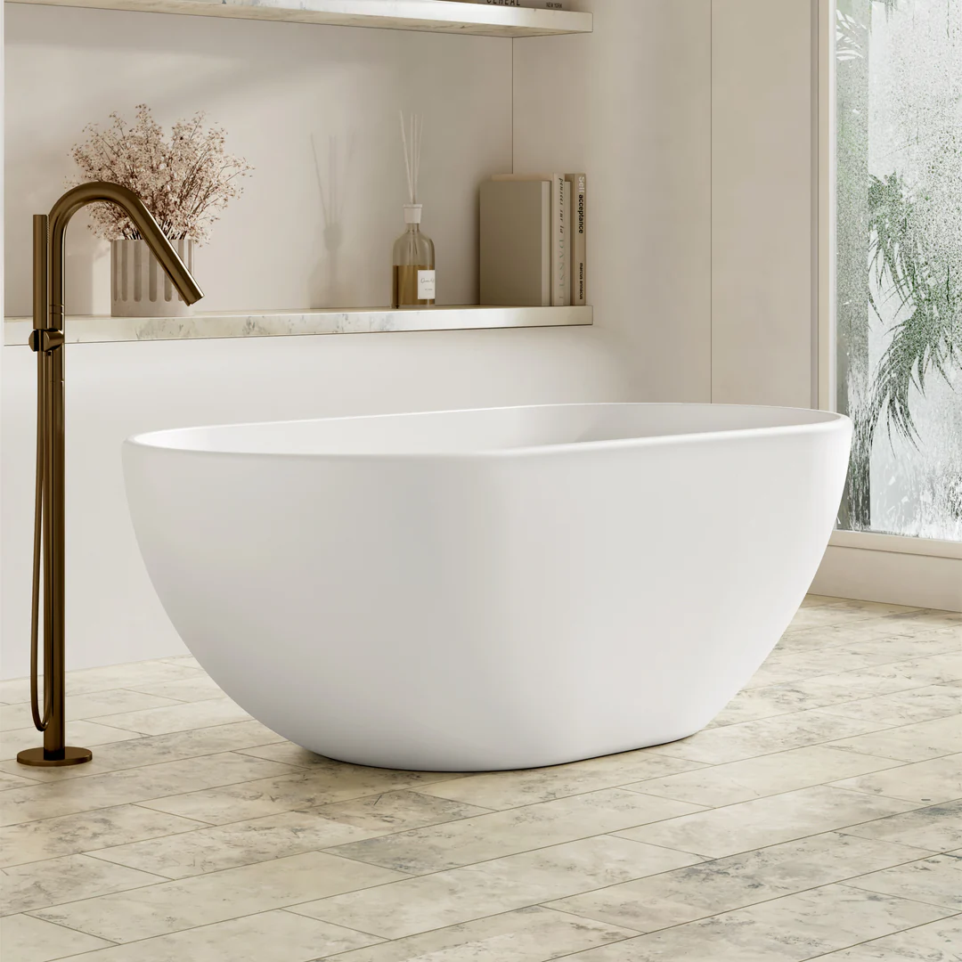 Cassa Design Egg Shape Bath Matte White 1400mm - Image 3