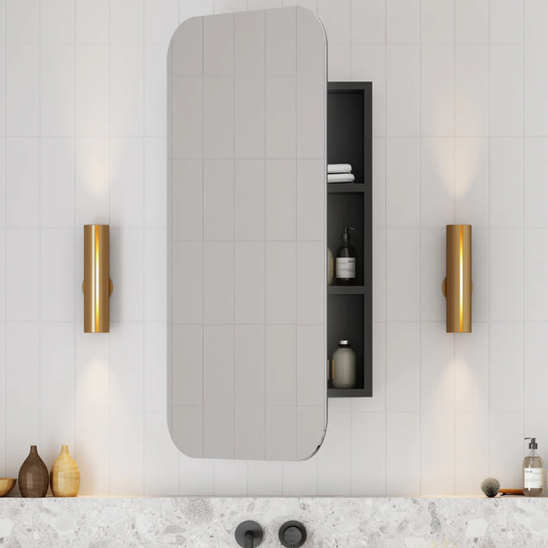 Cassa Design Rec Shaving Cabinet 450X900X150mm Matte Black - Image 4