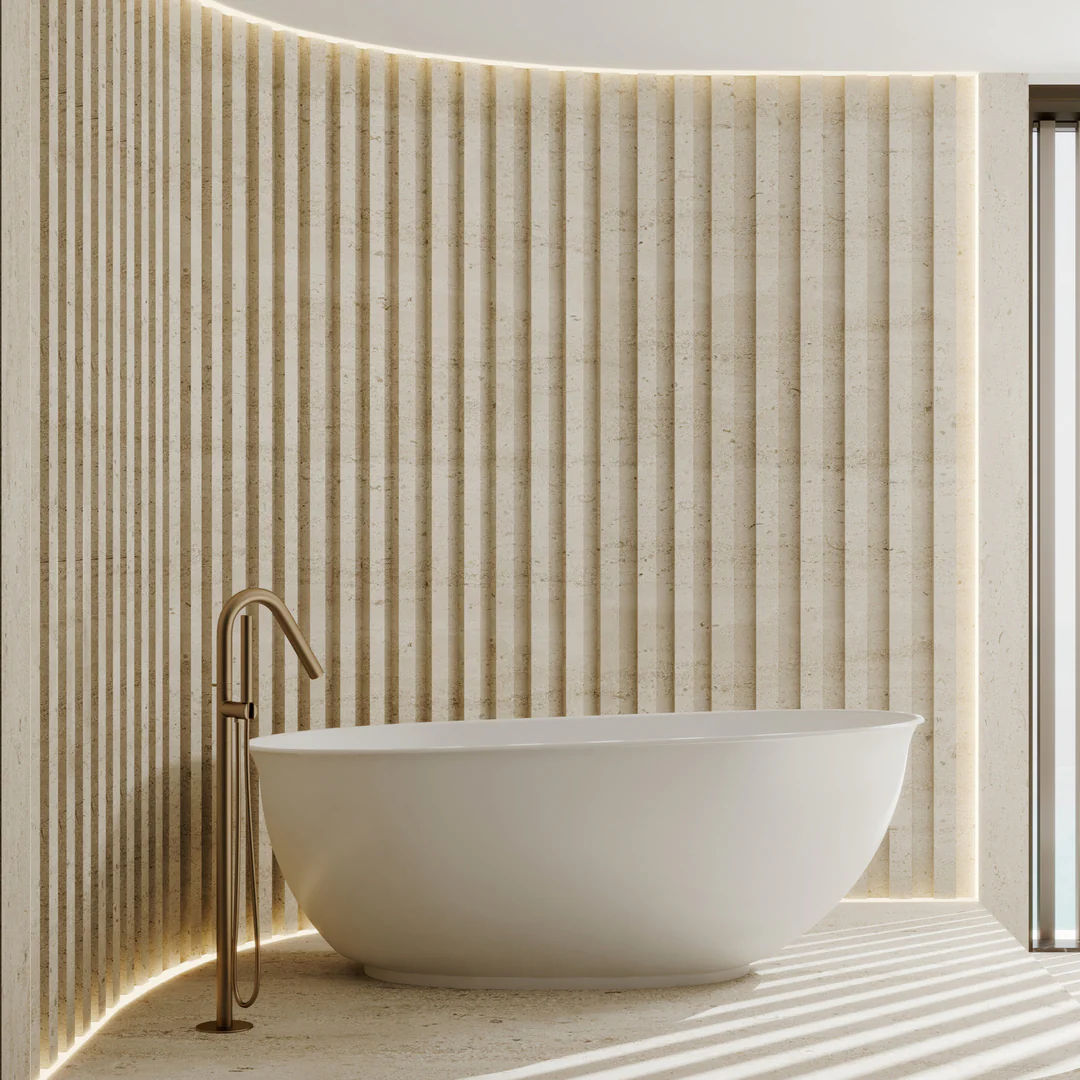 Cassa Design Vita HighRise Bath Matte White 1500mm