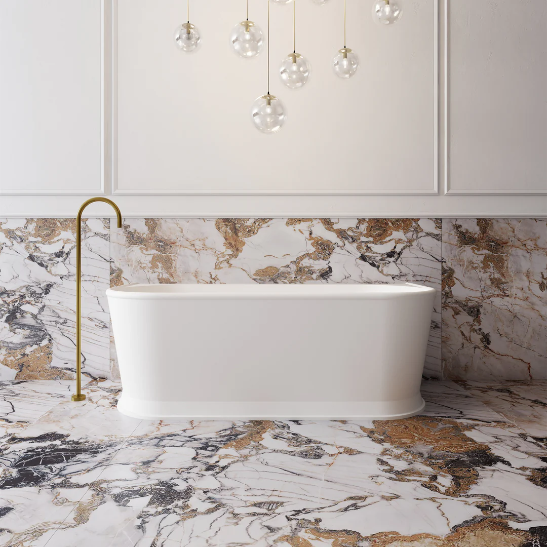 Cassa Design Westminster Back To Wall Bath Gloss White 1500mm - Image 2
