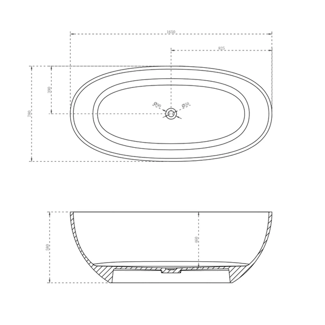 Cassa Design Wow Translucency Resin Stone Bath Emerald Green 1650mm - Image 3