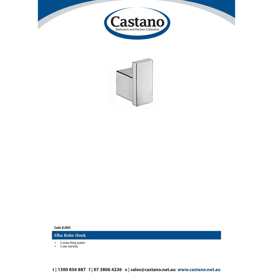 Castano Elba Robe Hook Chrome - Image 4