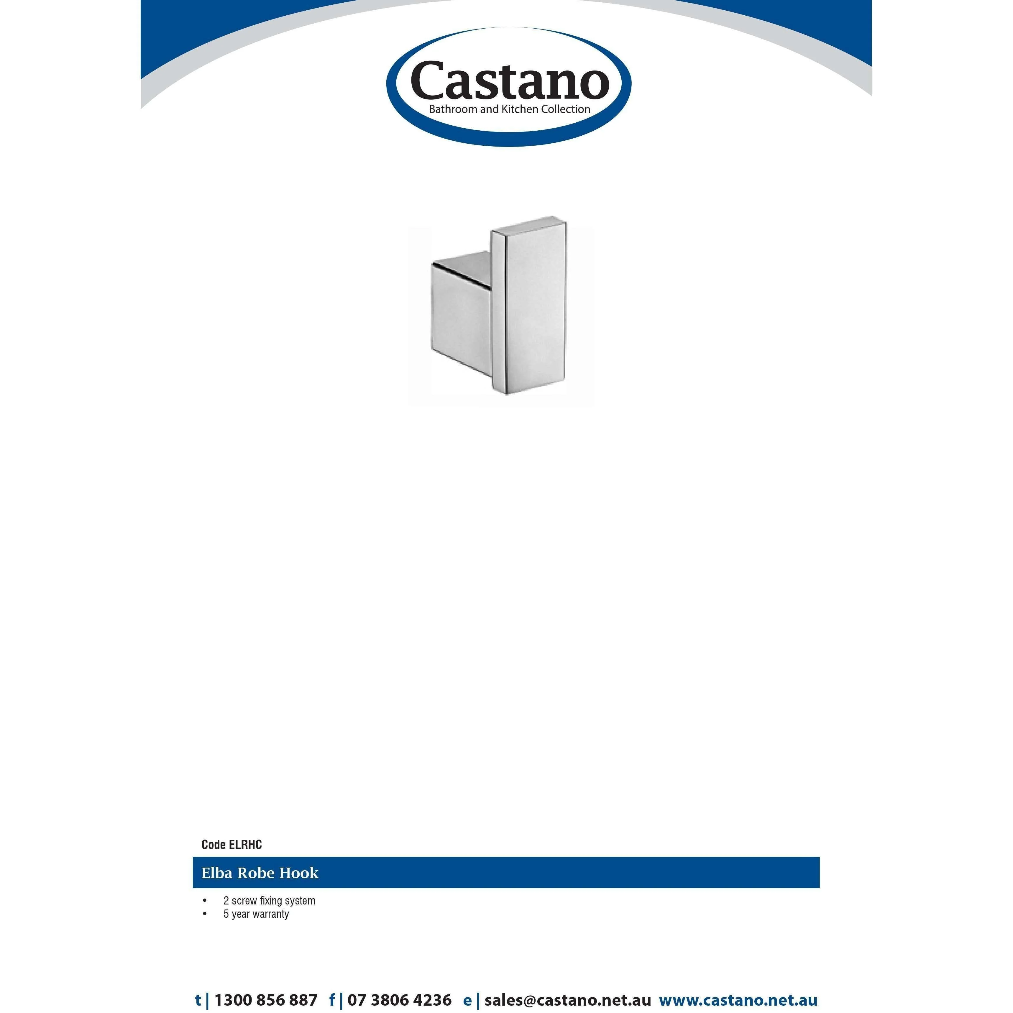 Castano Elba Robe Hook Chrome - Image 5