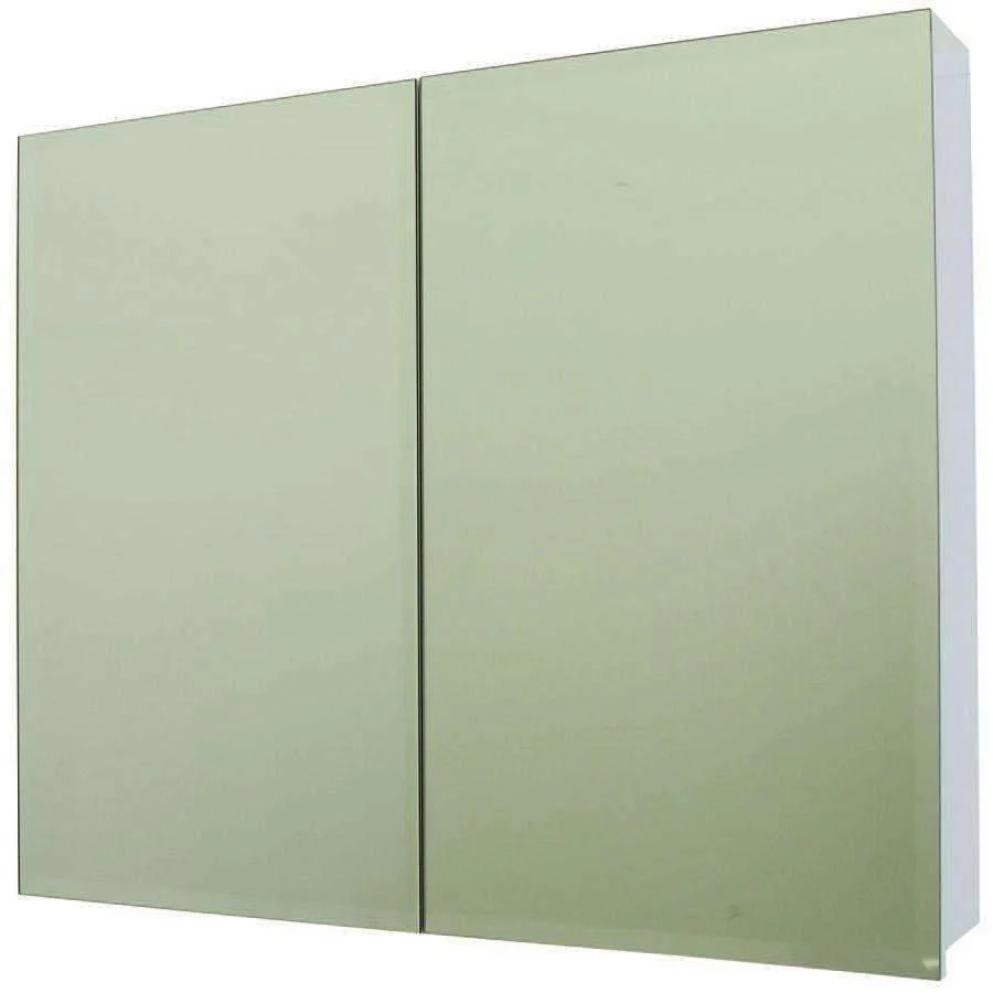 Castano Florence 900mm Mirrored Wall Cabinet White - Image 3