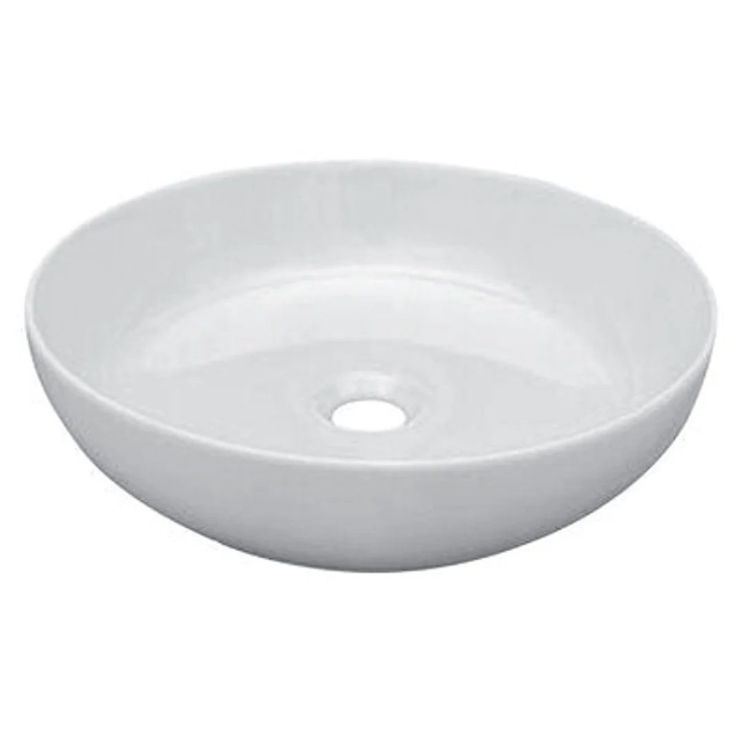 Castano Roma Above Counter Basin 400mm Round 110mmh Gloss White - Image 2