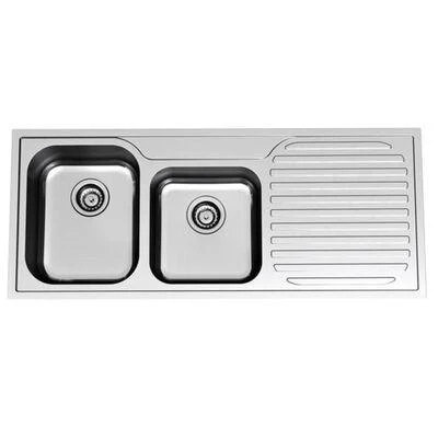 Clark Monaco S/Steel Sink 5111 1200mm 1-3/4 Bowl 1 Tap Hole Left Hand Bowl