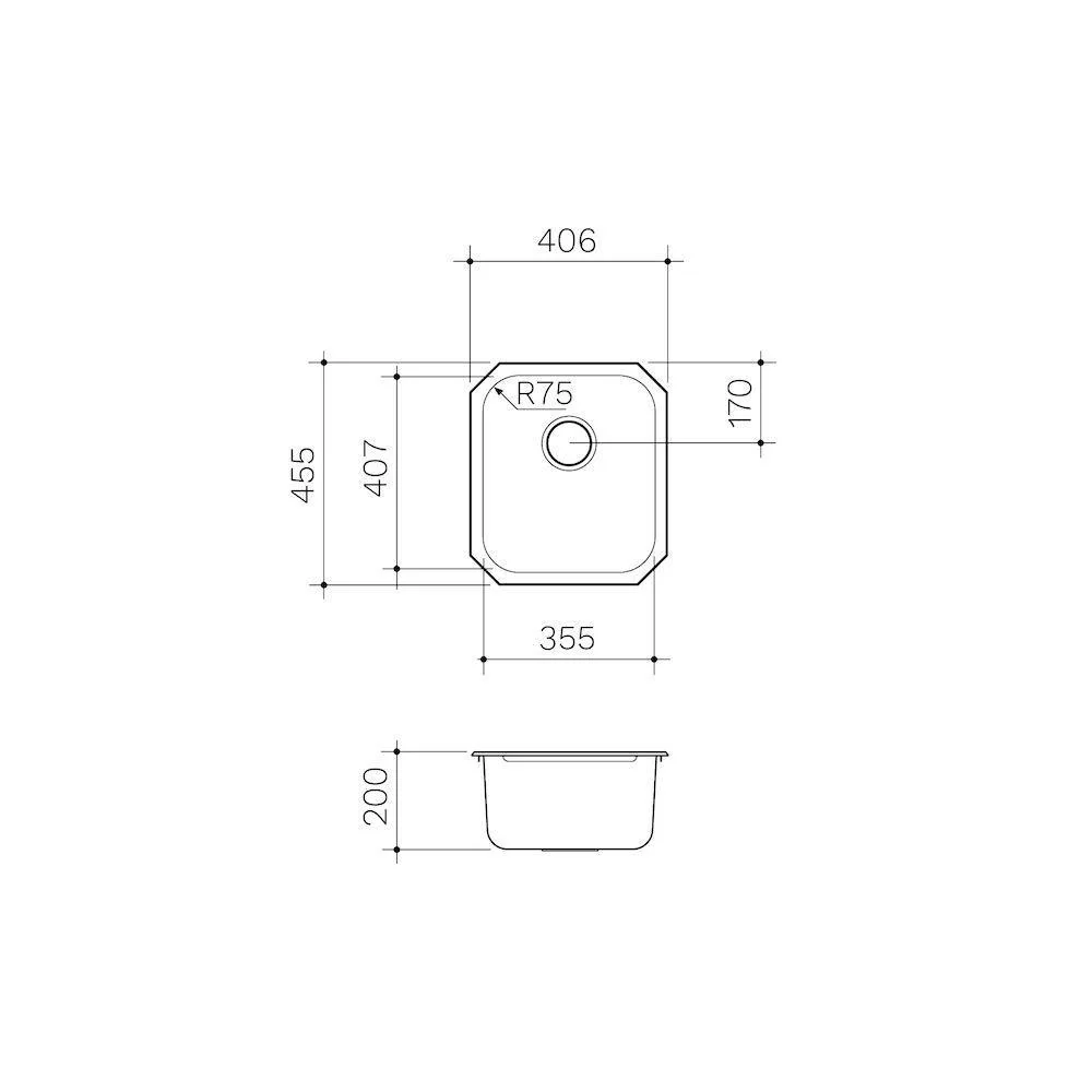 Clark Polar Single Bowl Undermount Sink - Image 5