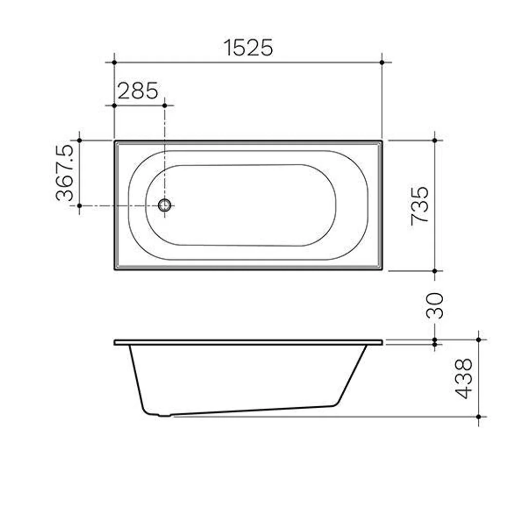 Clark Round Bath  1525mm - Image 6