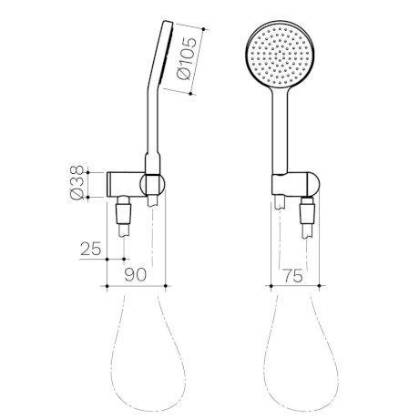 Clark Round Hand Shower - Chrome - Image 5