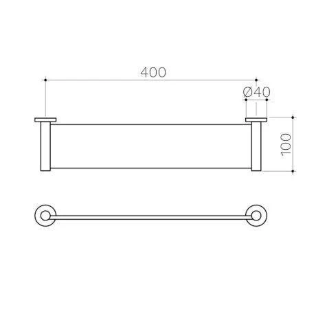 Clark Round Metal Shelf - Matte Black 400mm - Image 5