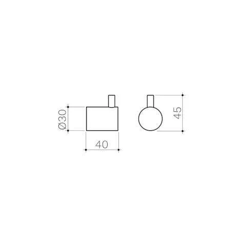 Clark Round Robe Hook - Chrome - Image 5