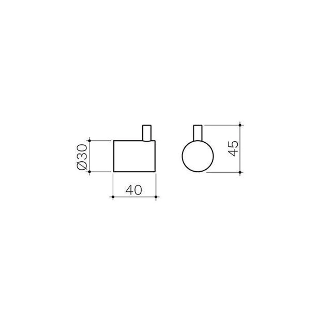 Clark Round Robe Hook - Matte Black - Image 4