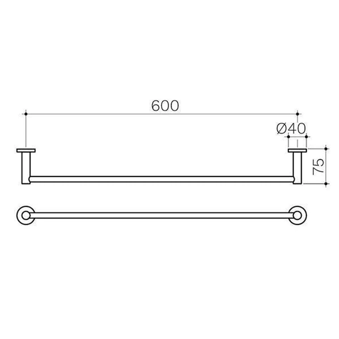 Clark Round Single Towel Rail Chrome - Image 5