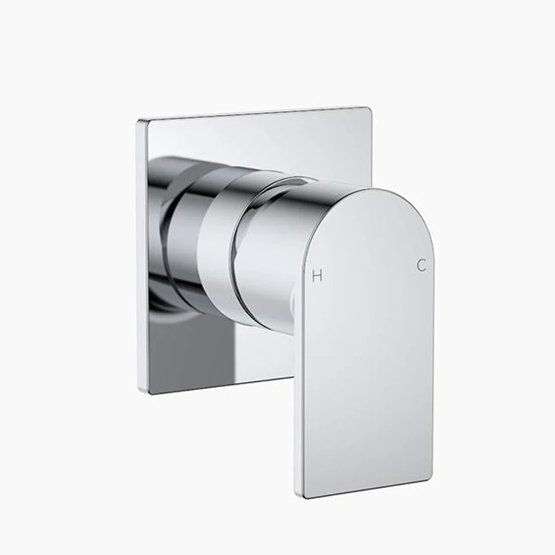 Clark Round Square Wall Mixer - Chrome - Image 2