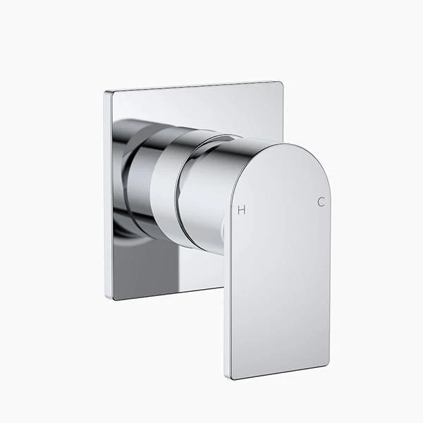 Clark Round Square Wall Mixer - Chrome - Image 3