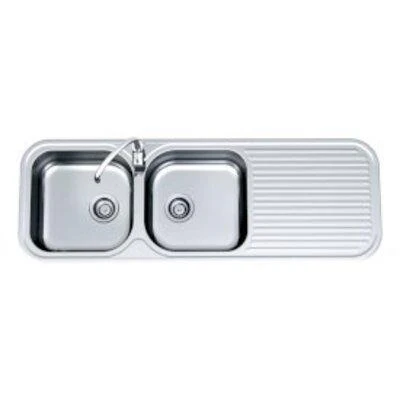 Clark S/S Sink Advance 3501F 1380X480 2 Bowl 1 Tap Hole Left - Image 3