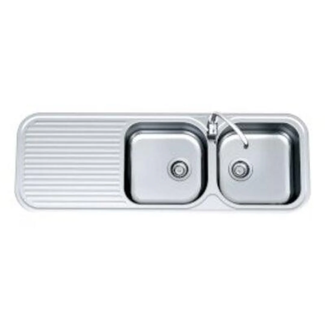 Clark S/S Sink Advance 3501F 1380X480 2 Bowl 1 Tap Hole Right