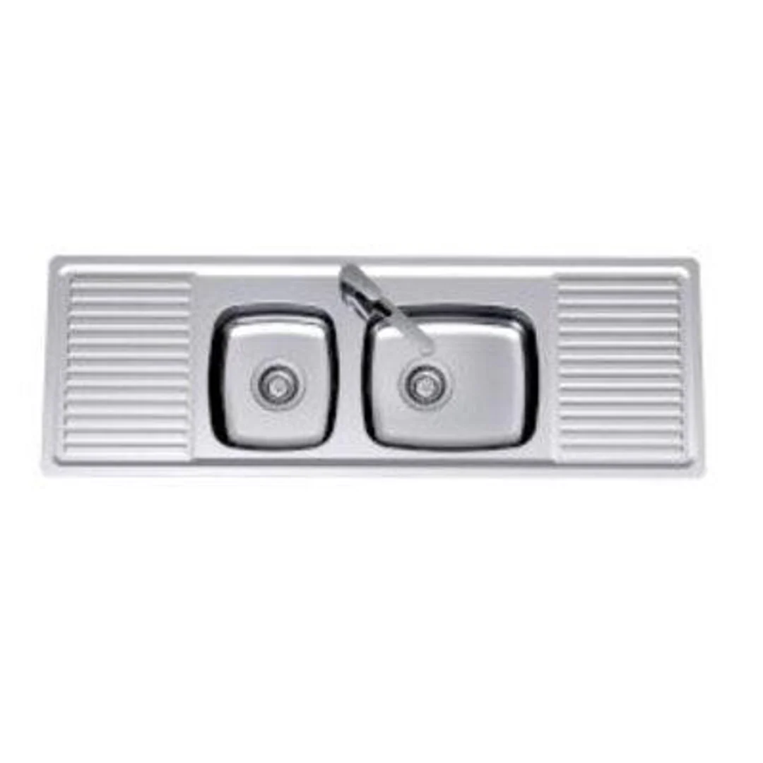 Clark S/S Sink F/Line 2010F 1386mm Centre 1.5 Bowls 3 Tap Hole