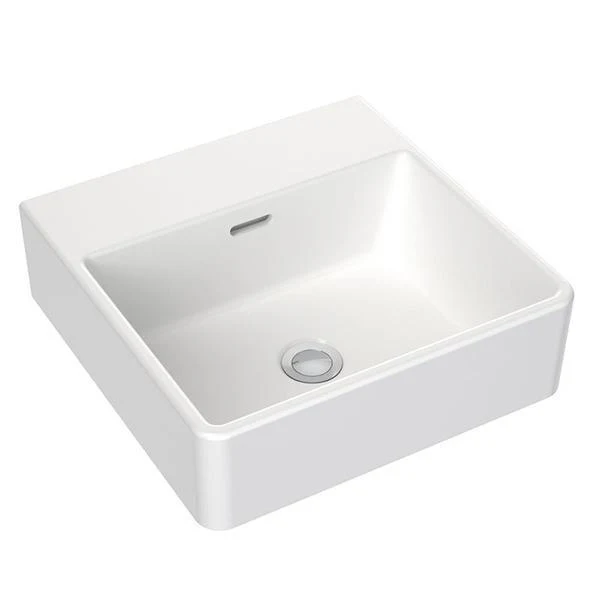 Clark Square Wall Basin 400mm No Tapholes - Image 3