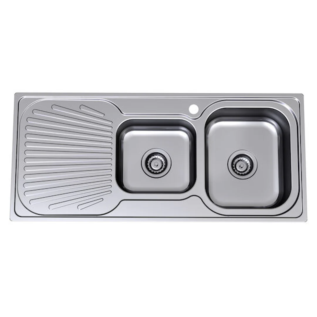 Clark Vital 1080mm 1.75 End Bowl Sink 1127 1 Tap Hole Right - Image 2