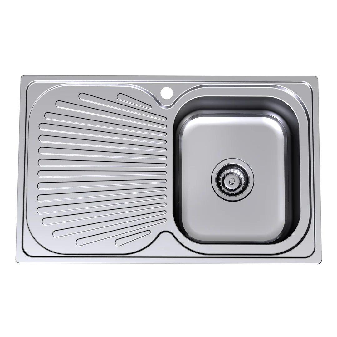 Clark Vital 780mm Single End Bowl Sink 1123 1 Tap Hole Right - Image 2