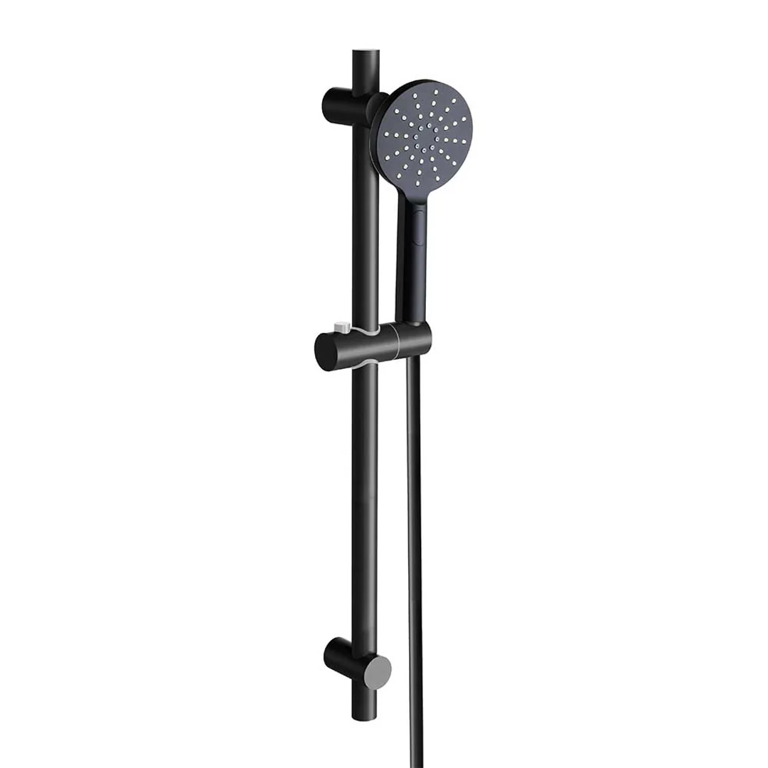 Collis Bakara 3F Round Hand Shower On Sliding Rail Matte Black H12013B-T04B
