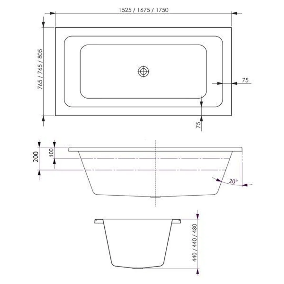 Decina Carina Contour 12 Jetss Spa Wh/Cp CaCnspaw 1675mm - Image 2