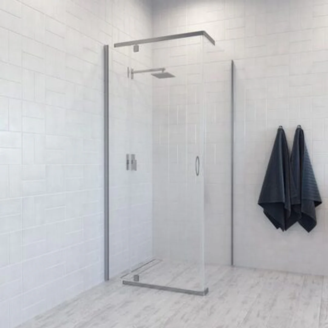 Decina Cascade Shower Screen 1200 X 900 Chrome - Image 2