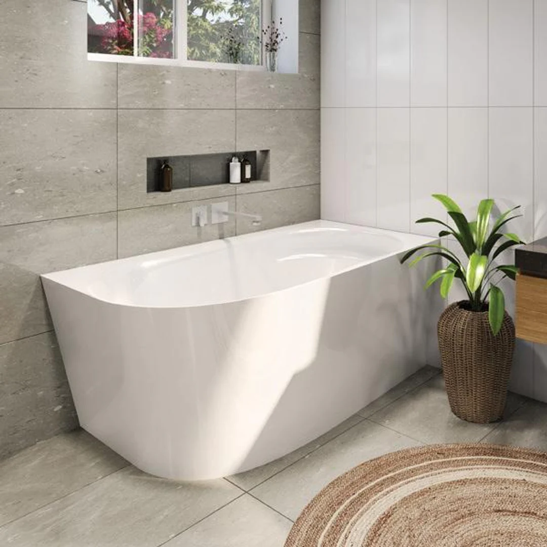 Decina Natalia Back To Wall Freestanding Bath Left 1500mm - Image 2