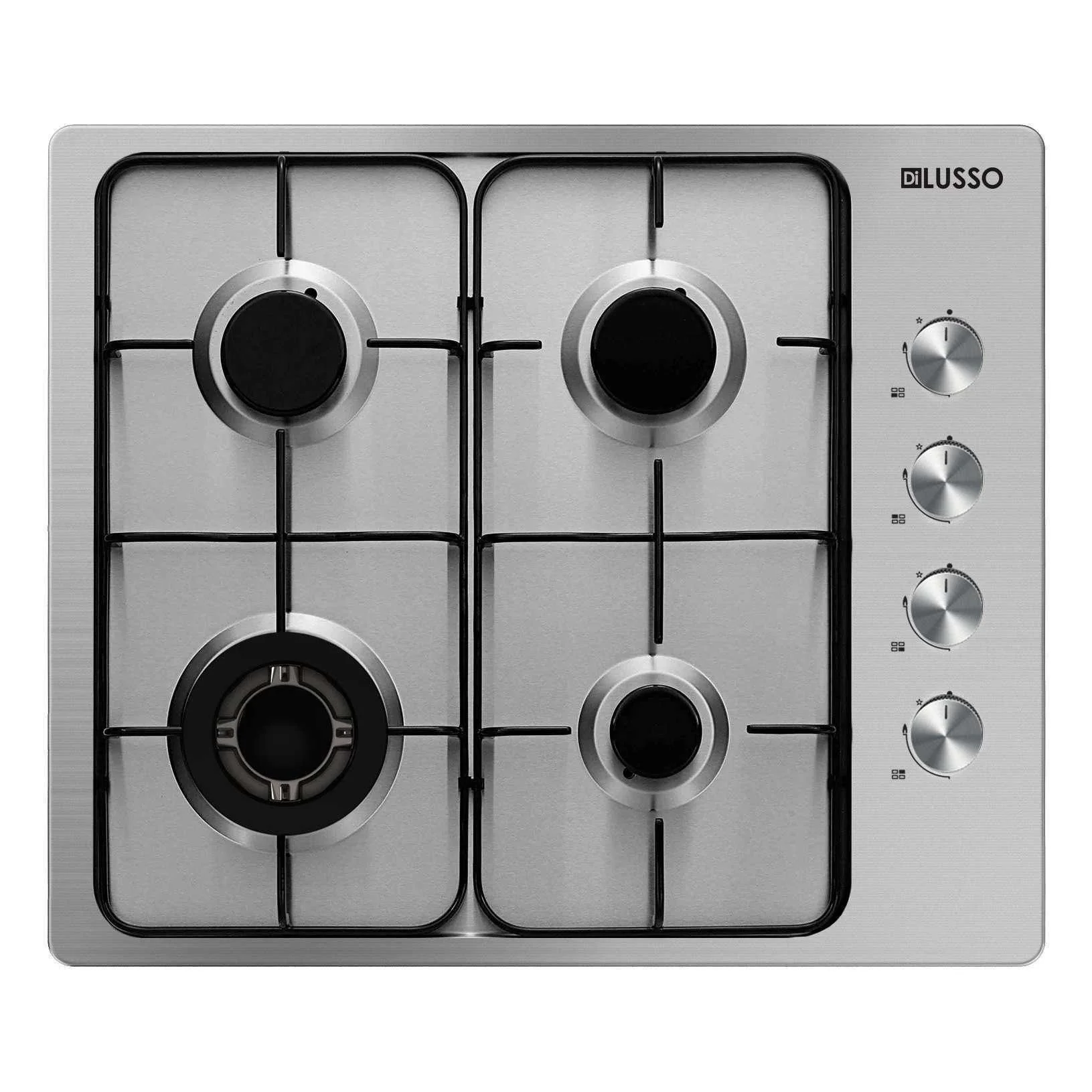 Di Lusso 60Cm Gc604Msfe Gas Cooktop Stainless Steel 4 Burner Inc Wok - Image 3