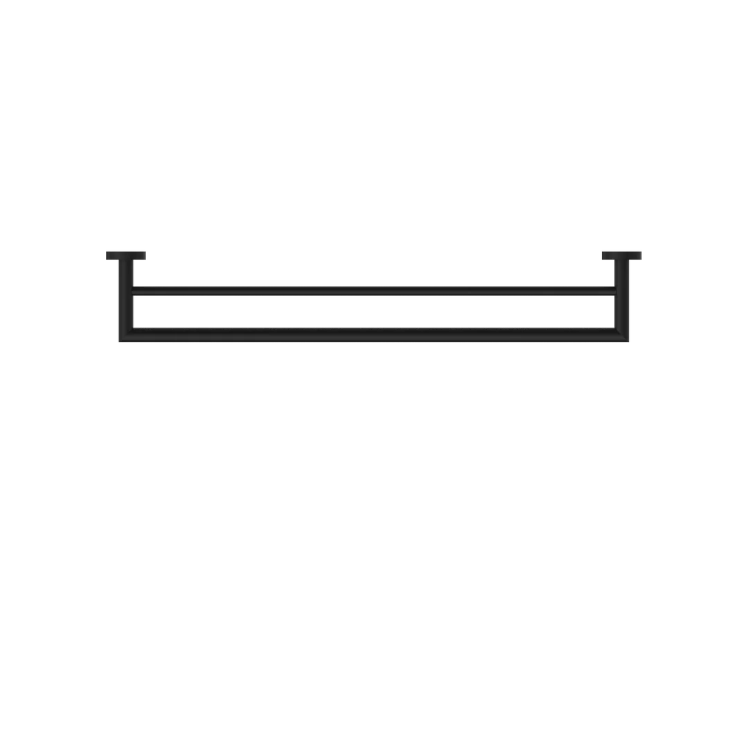Nero Dolce 700Mm Double Towel Rail Matt Black - Image 4