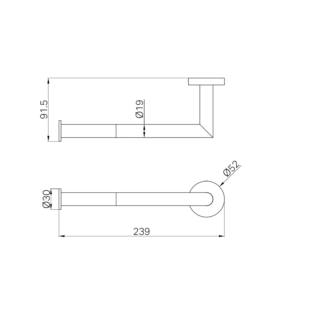 Nero Dolce Hand Towel Rail Matt Black - Image 3