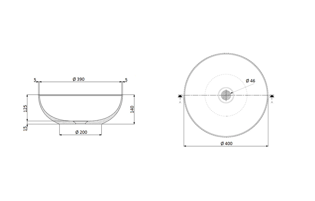 Domus Living Ampolla Above Counter Basin Matte White - Image 4