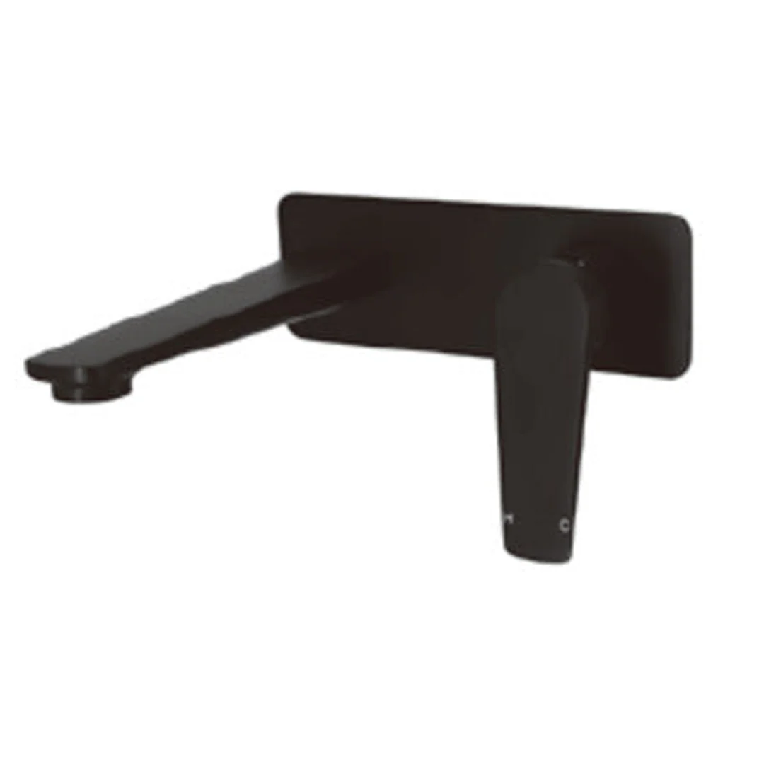 Ect Noir Wall Basin/Bath Mixer Matt Black Wt1107Bk - Image 2