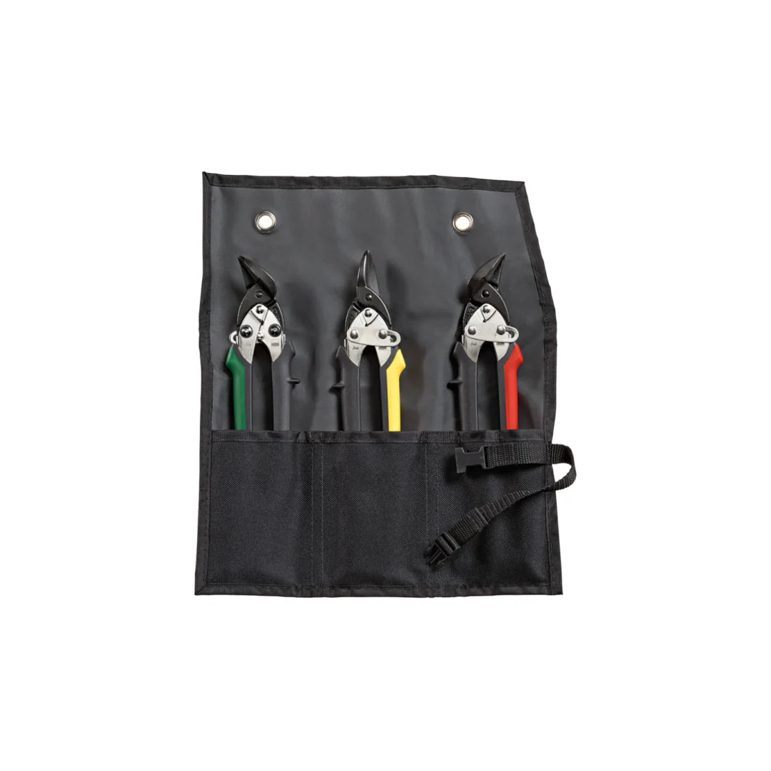 Erdi 180mm Offset Compound Action Tin Snips (Red)