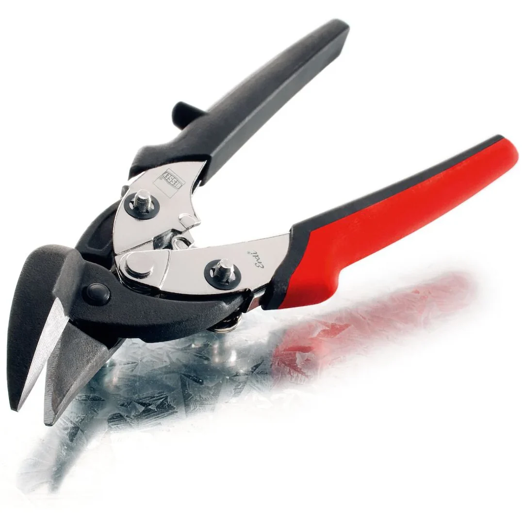 Erdi 180mm Offset Compound Action Tin Snips (Red) - Image 8