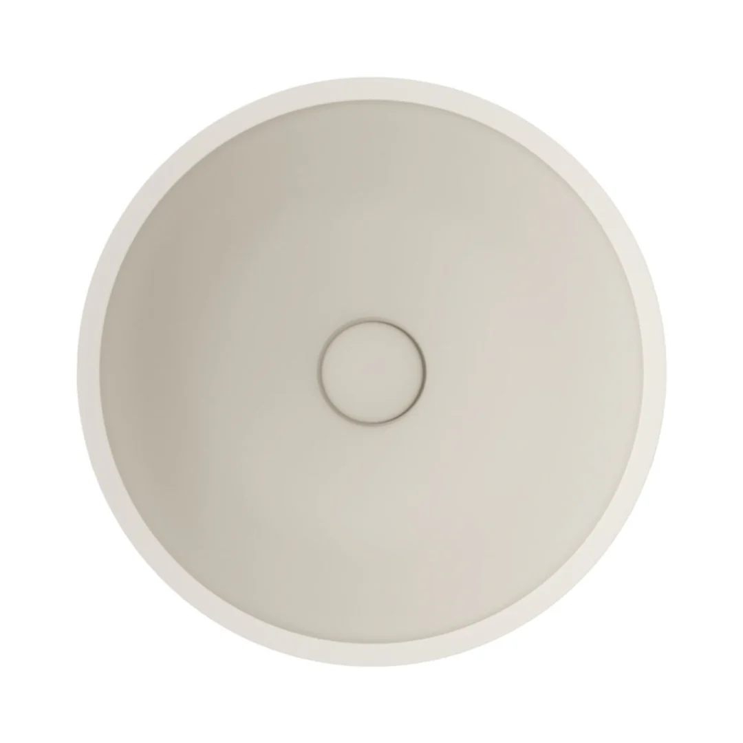 Fienza Alba Round Concrete Above Counter Basin, Warm White - Image 6