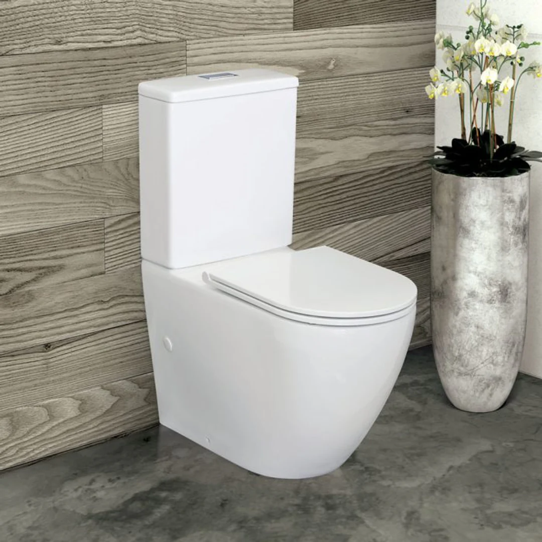 Fienza Alix Rimless S Trap Toilet Suite 90-160 Slim Seat K011A-2 - Image 4