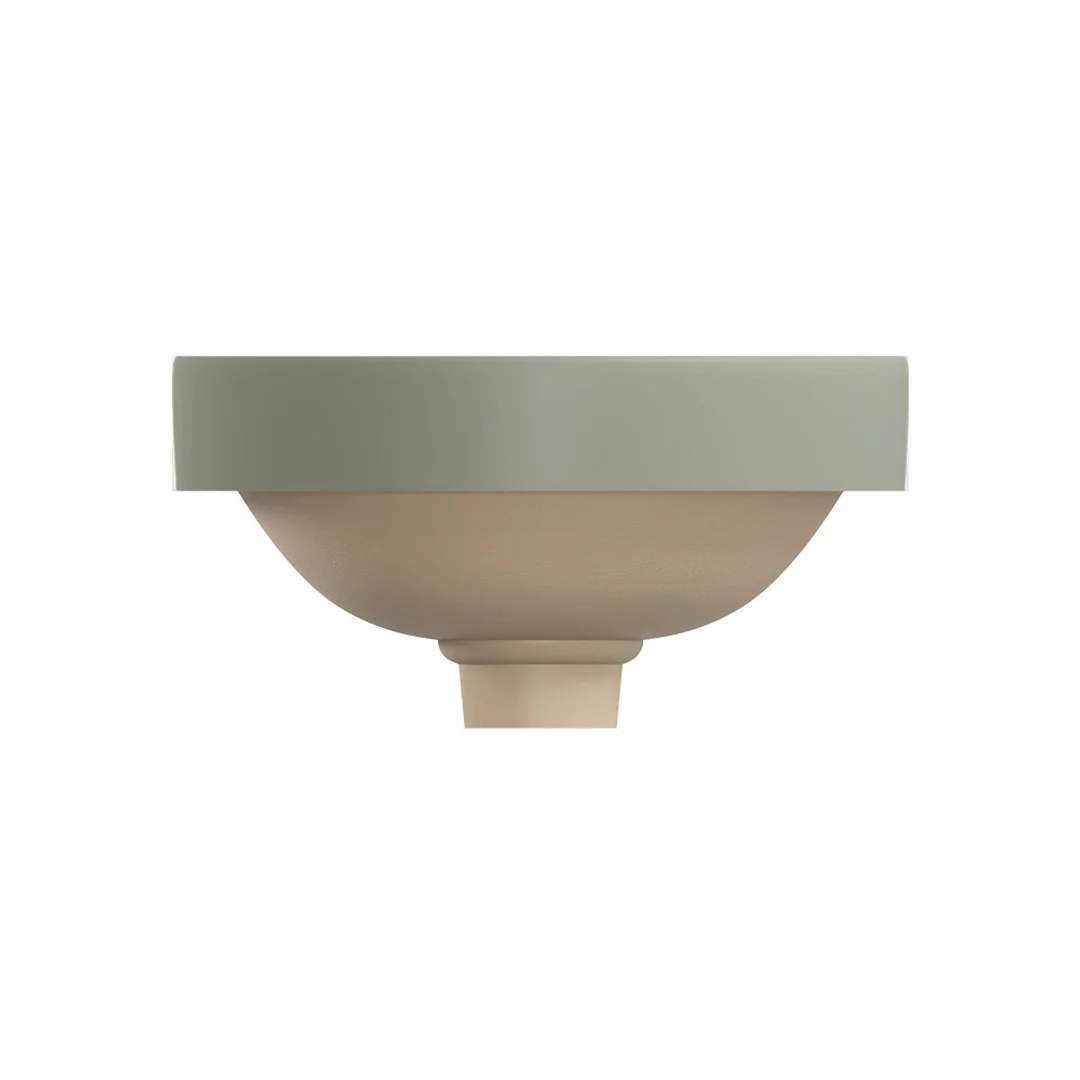 Fienza Aluca Round Semi-Inset Basin Matte Olive - Image 3