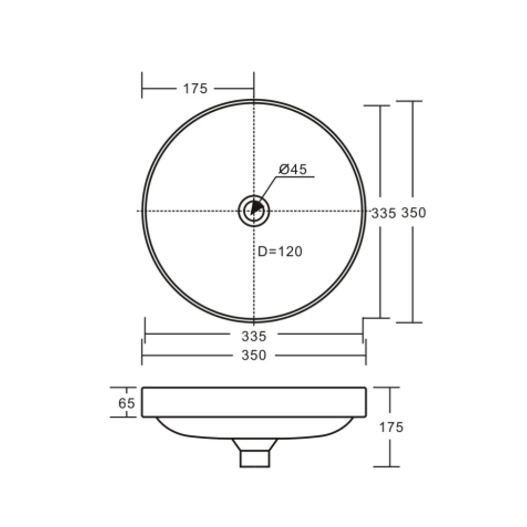 Fienza Aluca Round Semi-Inset Basin Matte White - Image 3
