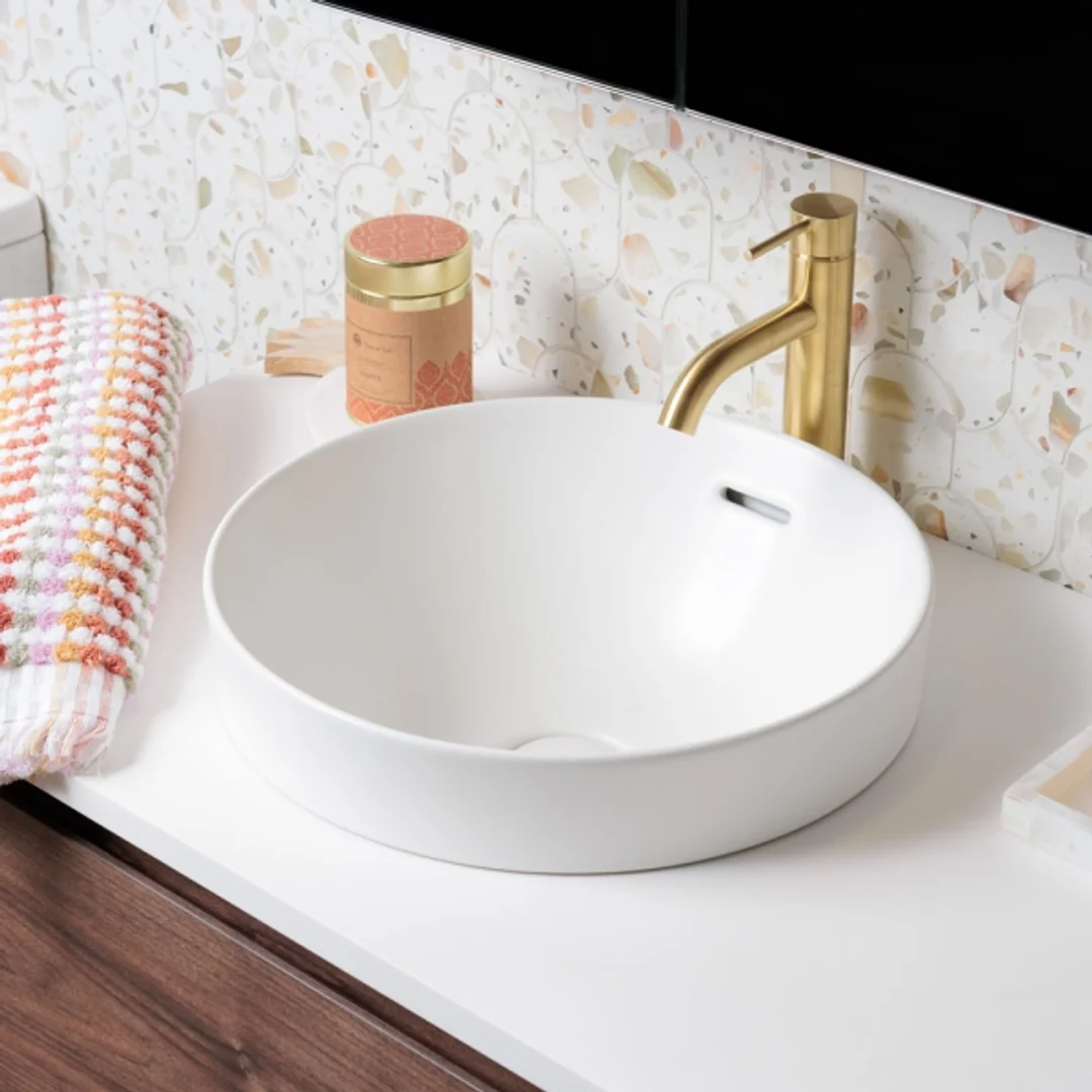 Fienza Aluca Round Semi-Inset Basin Matte White - Image 5