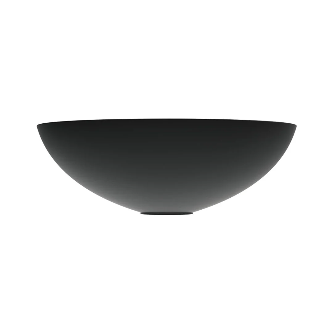 Fienza Aluca Slim Edge Basin 400mm Matte Black Ceramic Above Counter - Image 3