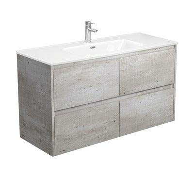 Fienza Amato Industrial Vanity Matte White Sides & Joli Top 1 Tap Hole - Image 3