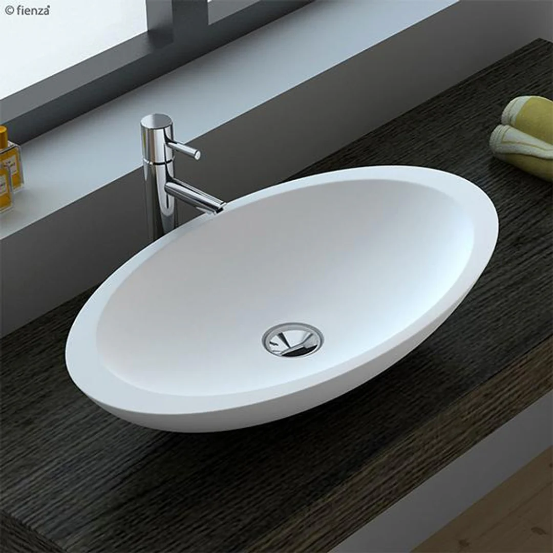 Fienza Bahama Cast Stone Basin White - Image 3